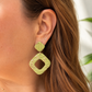 Oorbellen Lilly pistache goud