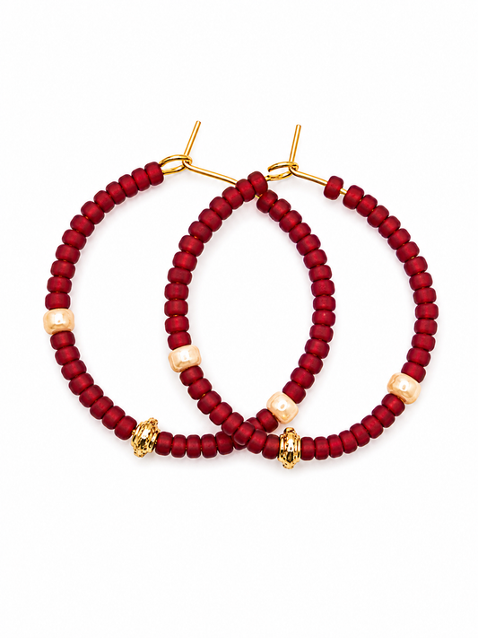 Oorringen rood goud
