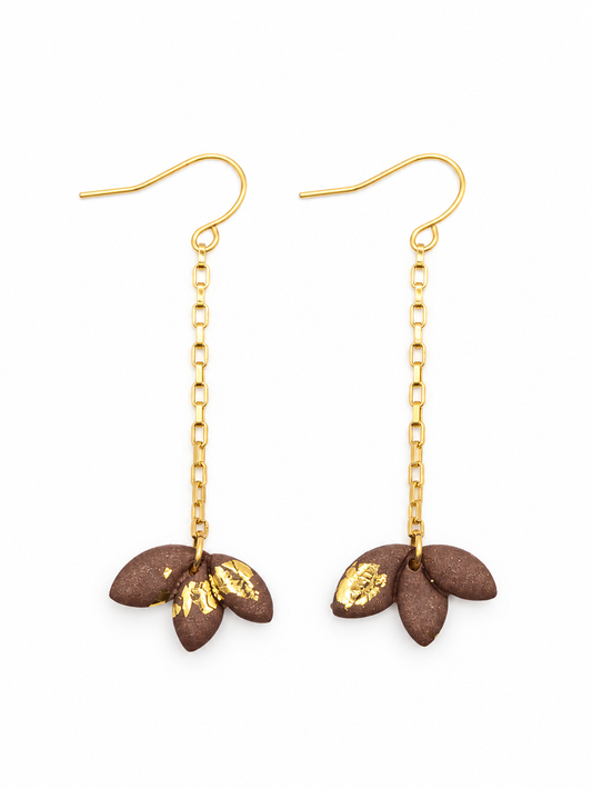 Oorhangers Lotus Brown