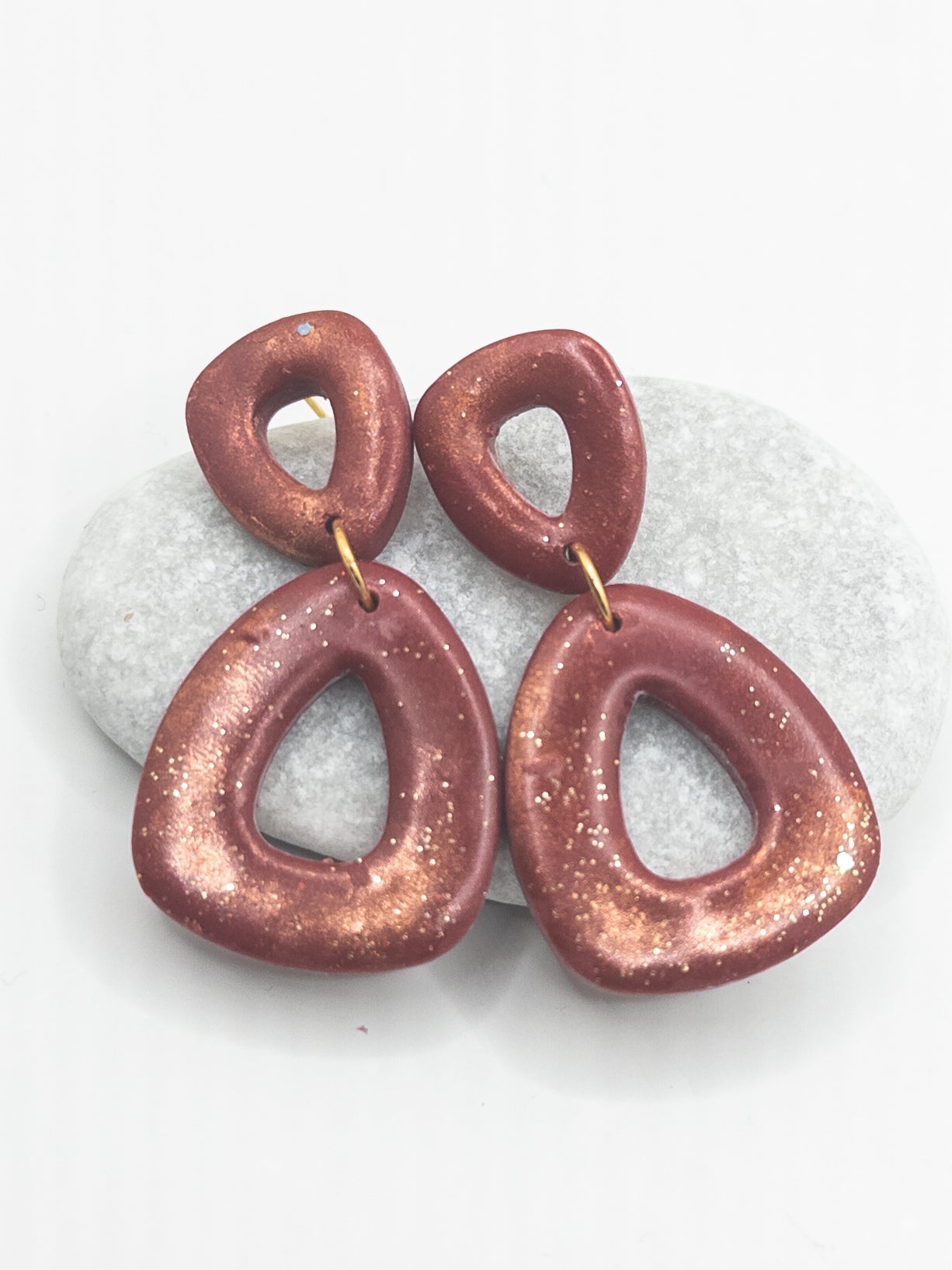 Oorbellen Burgundy glans