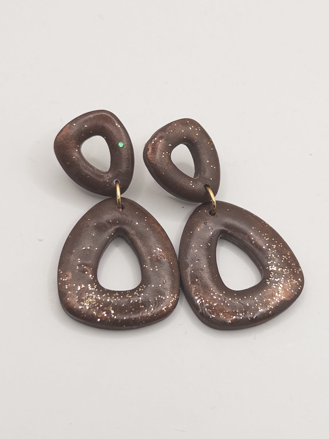 Oorbellen Brown glans