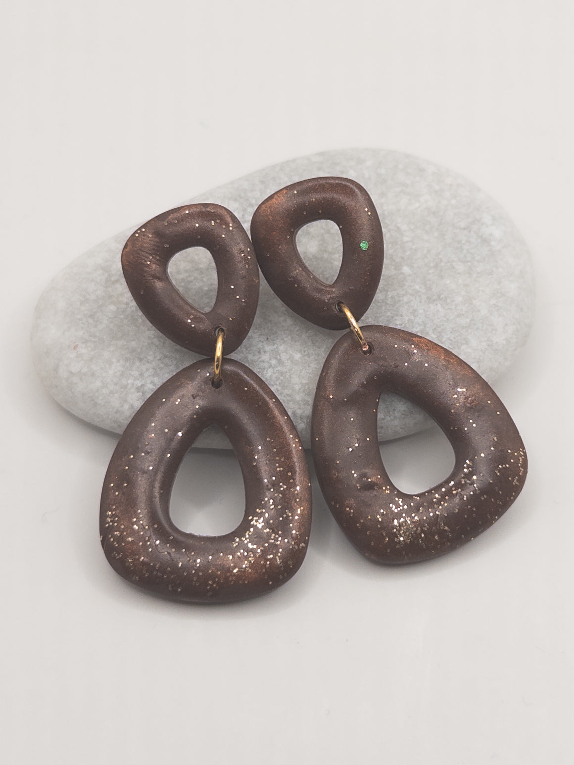 Oorbellen Brown glans