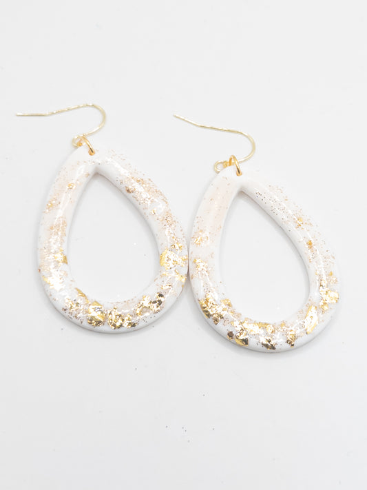 Oorbellen Druppel white gold