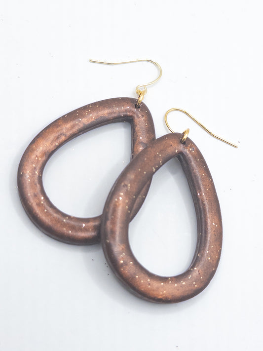 Oorbellen Druppel Brown