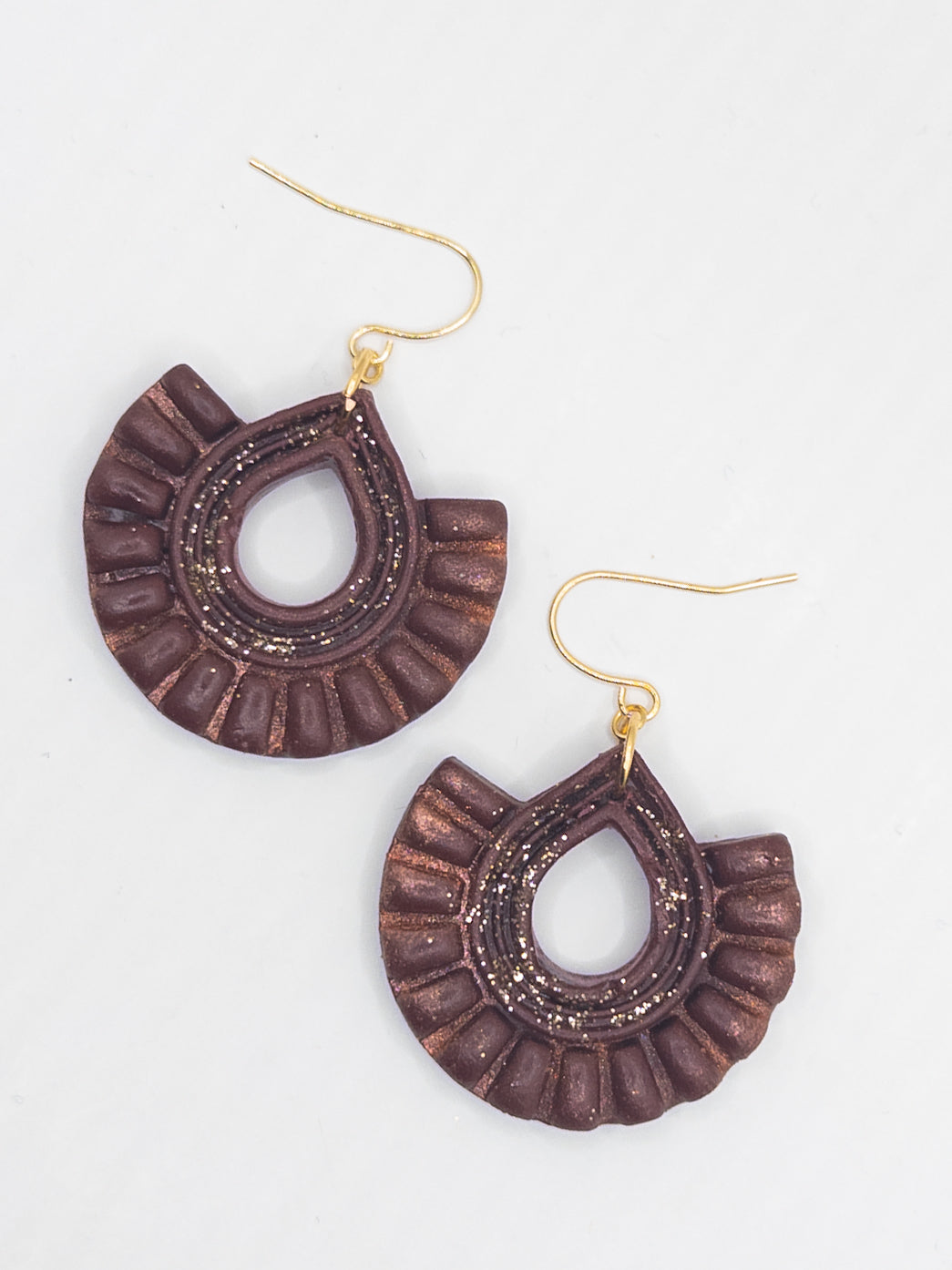 Oorbellen Boho Burgundy / Brown