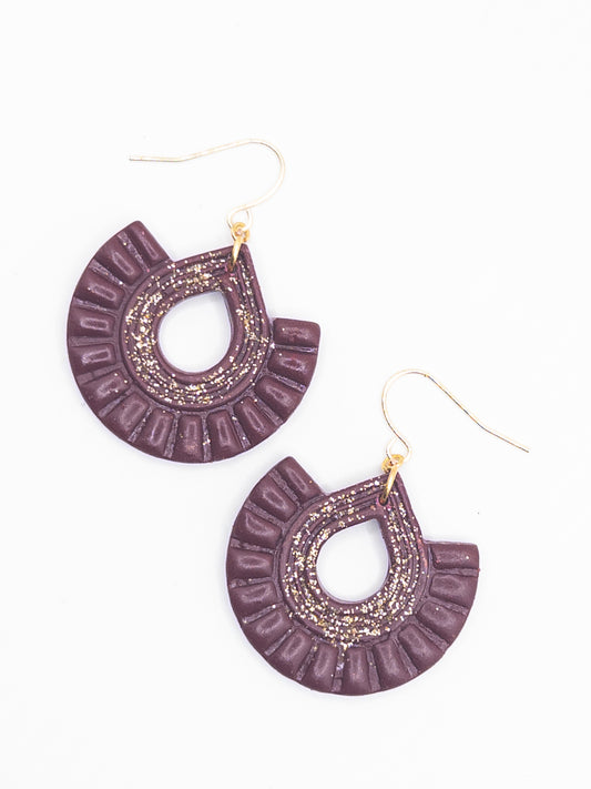 Oorbellen Boho Wijnrood