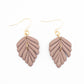 Oorbellen Leaf taupe