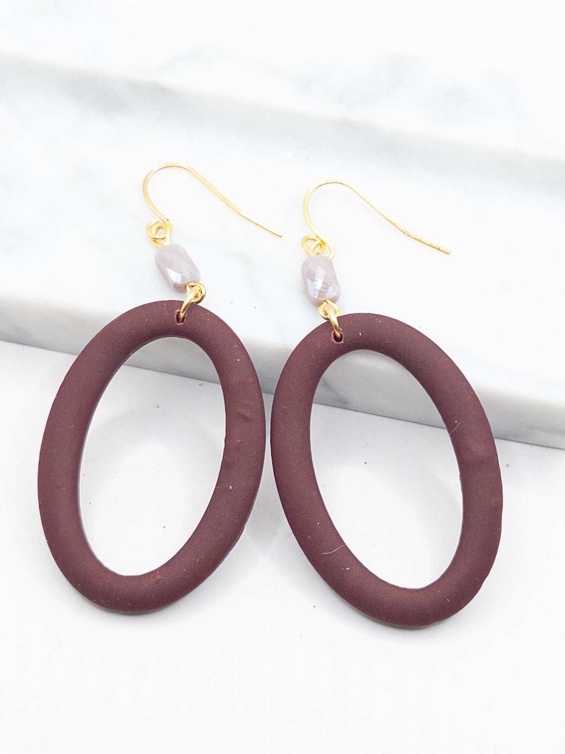 Oorbellen Lynn Bordeaux roze