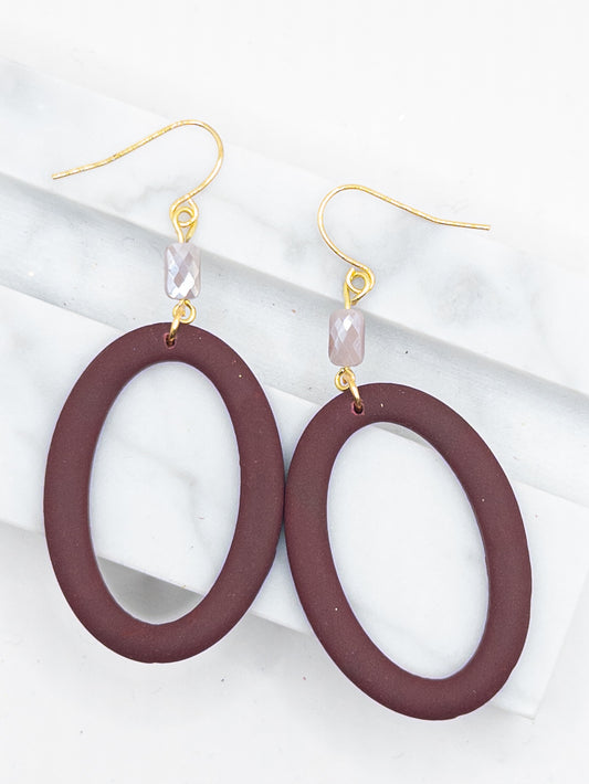 Oorbellen Lynn Bordeaux roze