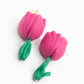 Tulpen oorbellen roze