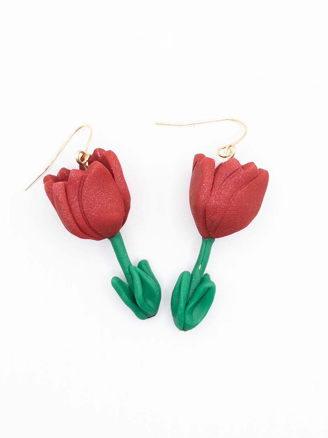 Tulpen oorbellen rood