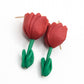 Tulpen oorbellen rood