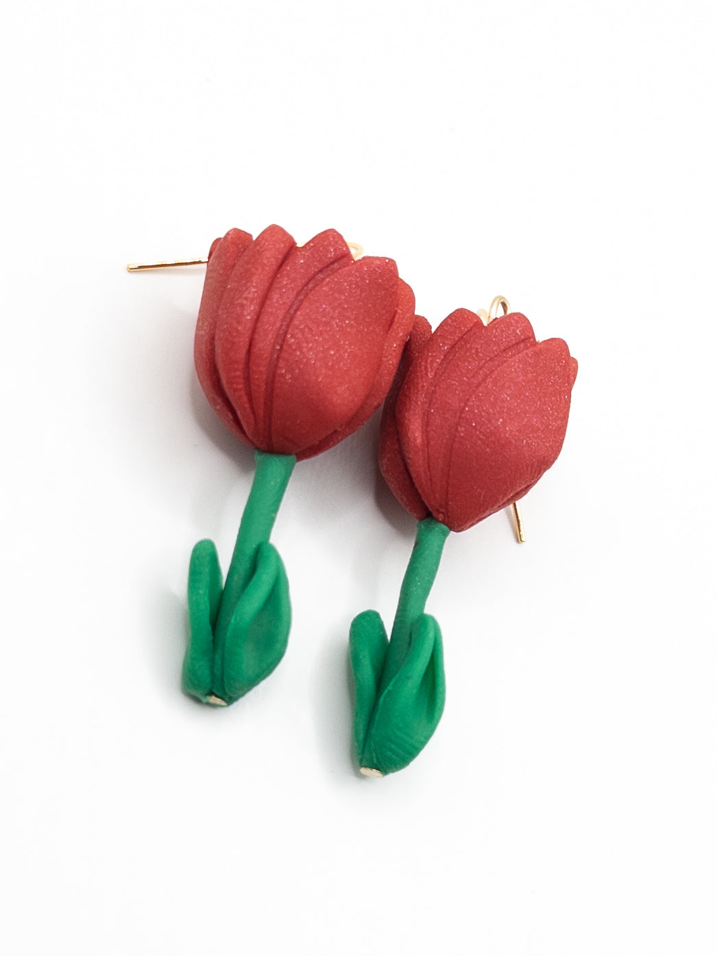 Tulpen oorbellen rood