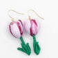 Tulpen oorbellen mix roze
