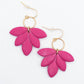 Oorbellen Lotus goud en roze