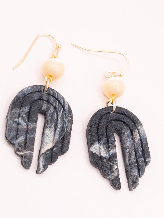 Oorbellen Batik Mix zwart