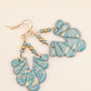 Oorbellen Lavina turquoise perzik goud
