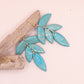 Oorbellen Claudia turquoise goud