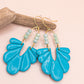 Oorbellen Joss goud blauw turquoise