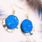 Oorbellen Persephone goud blauw