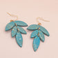 Oorbellen Claudia turquoise goud