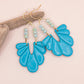 Oorbellen Joss goud blauw turquoise