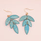 Oorbellen Claudia turquoise goud