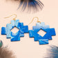 Oorbellen Hera blauw goud