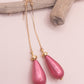 Oorbellen Jenna goud roze