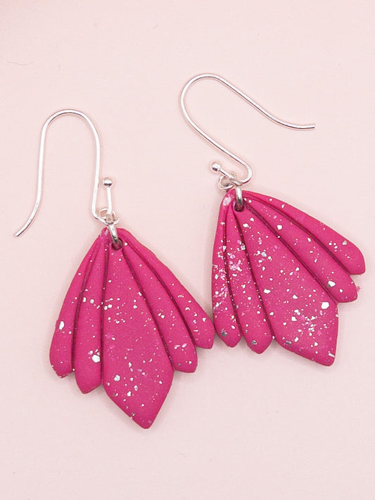 Oorbellen Anne roze en zilver