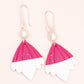 Oorbellen Kathryn wit roze zilver