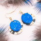 Oorbellen Persephone goud blauw